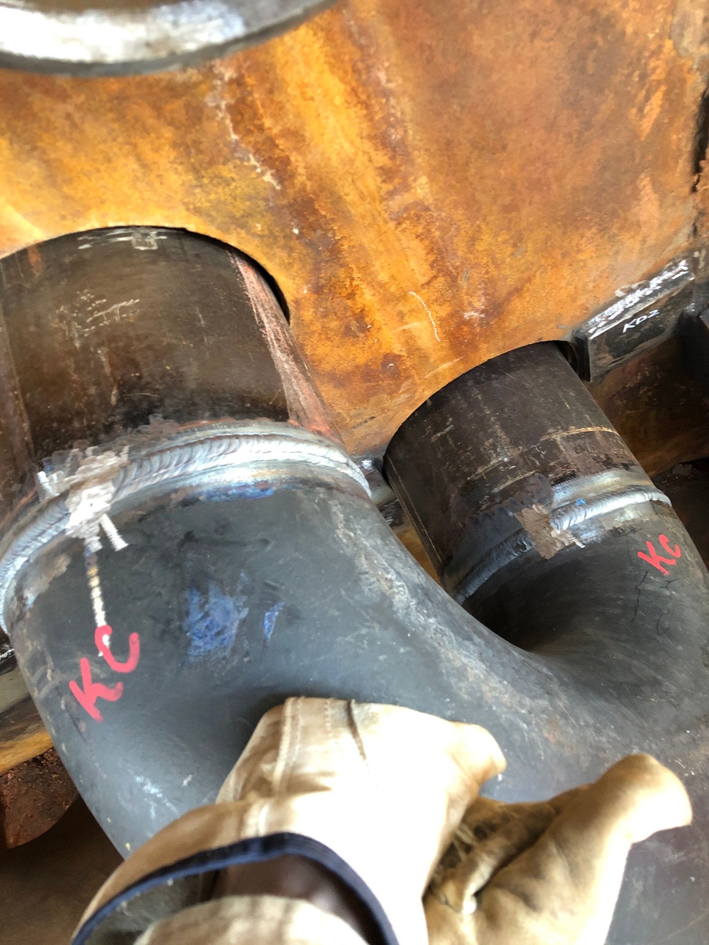 Furnace Header Weld — Close-Up