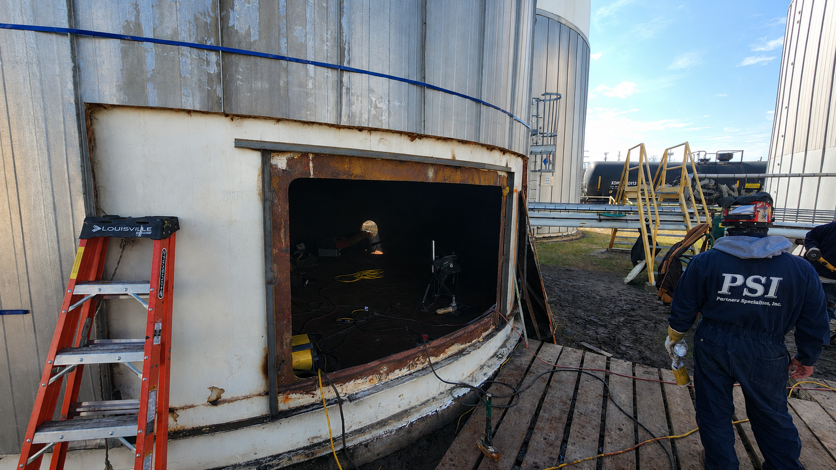 Tank Manway Cut & Entry